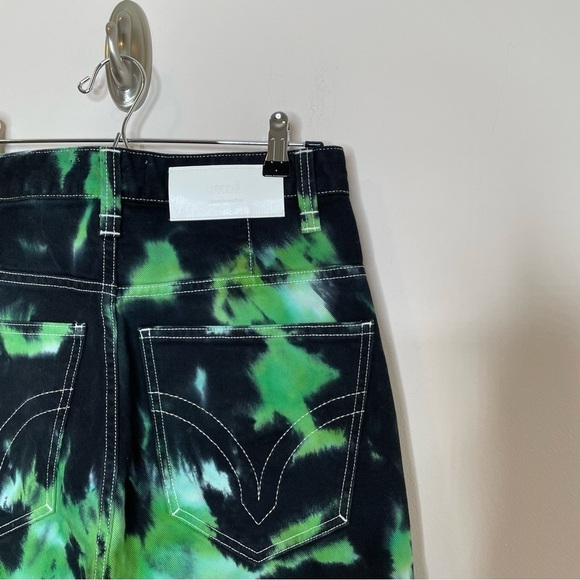 AMI ALEXANDRE MATTIUSSI Alex Jeans Wide Leg Low Rise Tie Dye Rigid Denim Size 27 - Picture 11 of 11